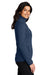 Port Authority Womens Full Zip Sweater Fleece Jacket Heather River Navy Blue Side