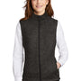 Port Authority Womens Sweater Fleece Full Zip Vest - Heather Black