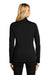 Port Authority Womens Grid Fleece Full Zip Jacket Deep Black Side