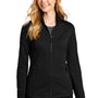 Port Authority Womens Grid Fleece Full Zip Jacket - Deep Black