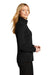 Port Authority Womens Grid Fleece Full Zip Jacket Deep Black Side