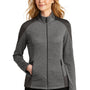 Port Authority Womens Grid Fleece Full Zip Jacket - Heather Smoke Grey/Smoke Grey