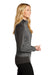 Port Authority Womens Grid Fleece Full Zip Jacket Heather Smoke Grey/Smoke Grey Side