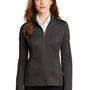 Port Authority Womens Diamond Fleece Full Zip Jacket - Heather Dark Charcoal Grey