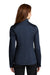 Port Authority Womens Diamond Fleece Full Zip Jacket Heather Dress Blue Navy Side