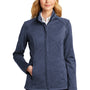 Port Authority Womens Stream Wind & Water Resistant Full Zip Jacket - Heather Dress Blue Navy