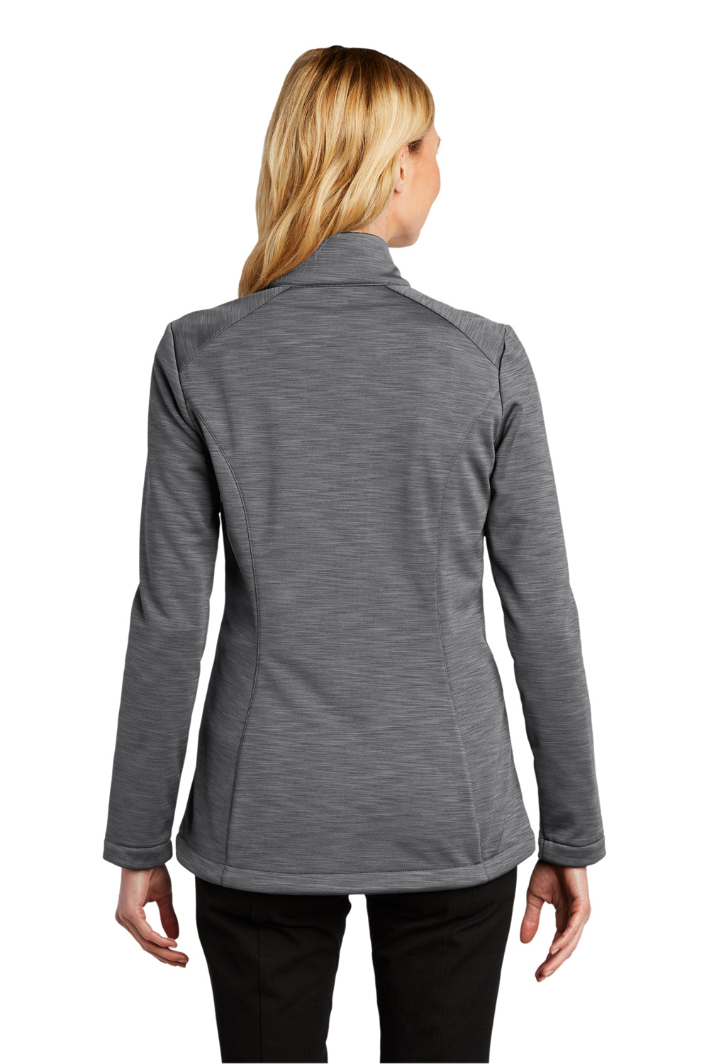 Port Authority Womens Stream Full Zip Jacket Heather Graphite Grey Side