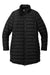 Port Authority L365 Womens Horizon Full Zip Long Puffy Jacket Deep Black Flat Front