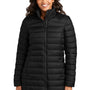 Port Authority Womens Horizon Water Resistant Full Zip Long Puffy Jacket - Deep Black