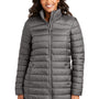 Port Authority Womens Horizon Water Resistant Full Zip Long Puffy Jacket - Deep Smoke Grey - NEW