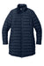 Port Authority L365 Womens Horizon Full Zip Long Puffy Jacket Dress Navy Blue Flat Front