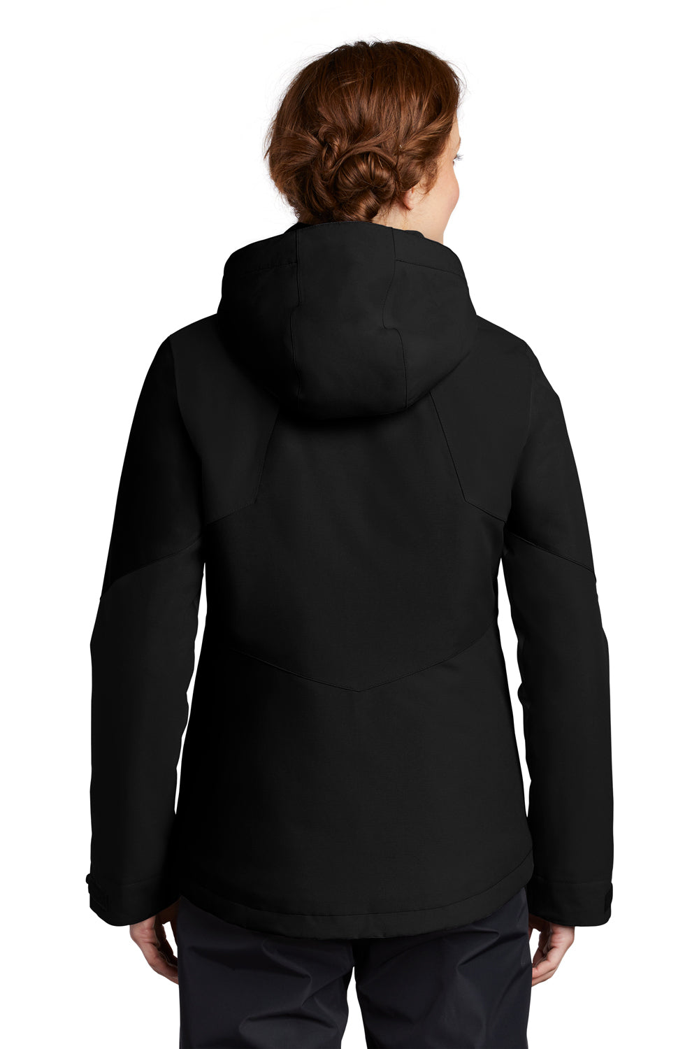 Port Authority Womens Tech Waterproof Full Zip Hooded Jacket Deep Black Side