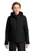 Port Authority Womens Tech Waterproof Full Zip Hooded Jacket Deep Black Front