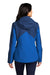 Port Authority Womens Tech Full Zip Hooded Rain Jacket Estate Blue/Cobalt Blue Side