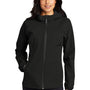 Port Authority Womens Essential Waterproof Full Zip Hooded Rain Jacket - Deep Black