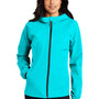 Port Authority Womens Essential Waterproof Full Zip Hooded Rain Jacket - Light Cyan Blue