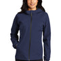Port Authority Womens Essential Waterproof Full Zip Hooded Rain Jacket - True Navy Blue