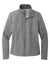 Port Authority L422 Womens Network Fleece Full Zip Jacket Heather Grey Flat Front