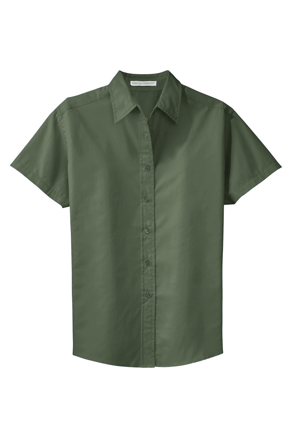 Port Authority L508 Womens Easy Care Wrinkle Resistant Short Sleeve Button Down Shirt Clover Green Flat Front