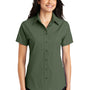 Port Authority Womens Easy Care Wrinkle Resistant Short Sleeve Button Down Shirt - Clover Green