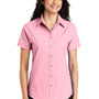 Port Authority Womens Easy Care Wrinkle Resistant Short Sleeve Button Down Shirt - Light Pink