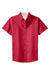 Port Authority L508 Womens Easy Care Wrinkle Resistant Short Sleeve Button Down Shirt Red Flat Front