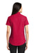 Port Authority L508 Womens Easy Care Wrinkle Resistant Short Sleeve Button Down Shirt Red Back