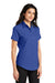 Port Authority L508 Womens Easy Care Wrinkle Resistant Short Sleeve Button Down Shirt Royal Blue 3Q
