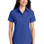 Port Authority Womens Easy Care Wrinkle Resistant Short Sleeve Button Down Shirt - Royal Blue