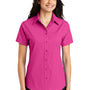 Port Authority Womens Easy Care Wrinkle Resistant Short Sleeve Button Down Shirt - Tropical Pink