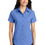 Port Authority Womens Easy Care Wrinkle Resistant Short Sleeve Button Down Shirt - Ultramarine Blue