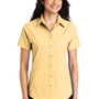 Port Authority Womens Easy Care Wrinkle Resistant Short Sleeve Button Down Shirt - Yellow - Closeout