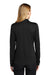 Port Authority Womens Silk Touch Performance Moisture Wicking Long Sleeve Polo Shirt Black Side