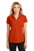 Port Authority L572 Womens Dry Zone Moisture Wicking Short Sleeve Polo Shirt Autumn Orange Front