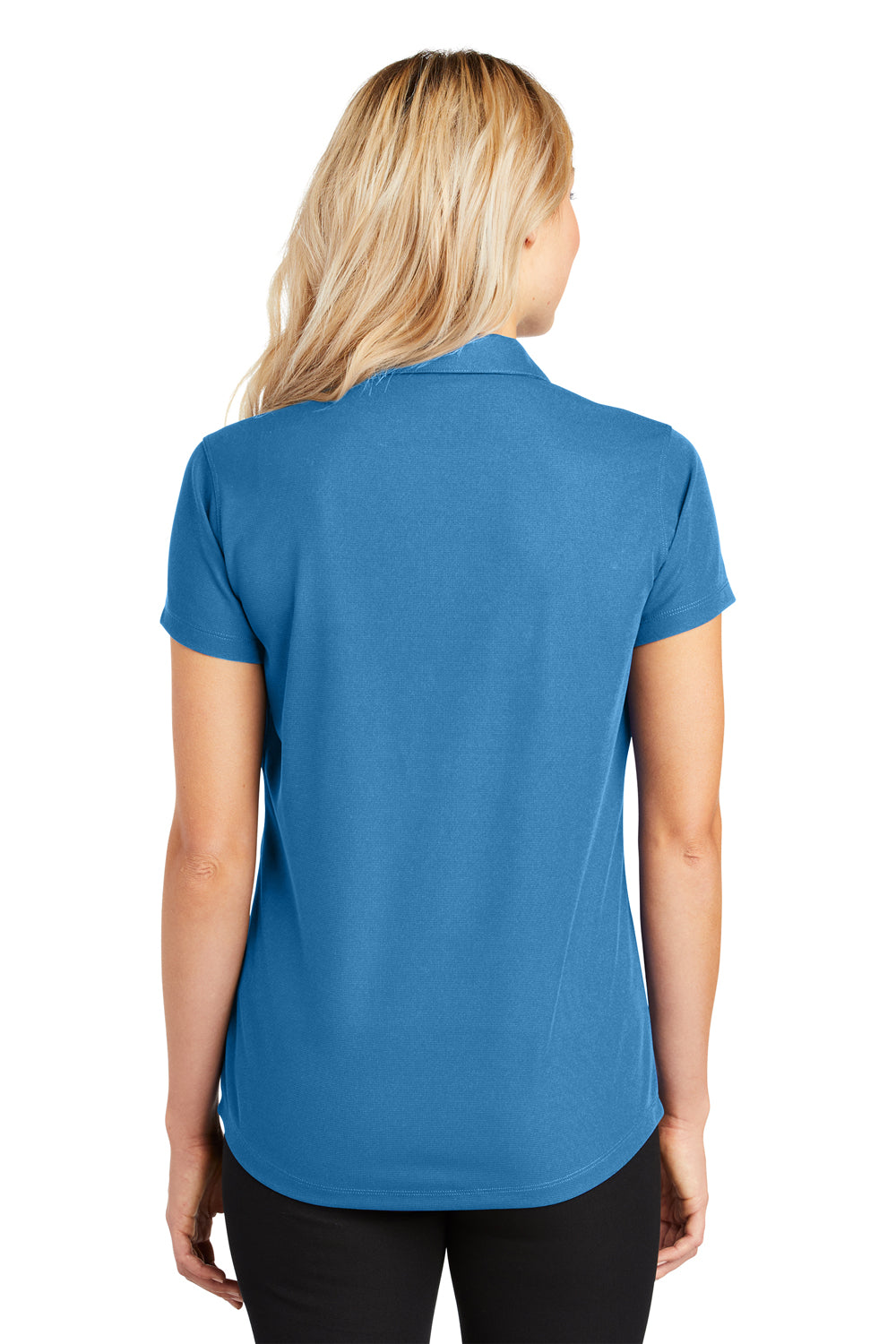 Port Authority L572 Womens Dry Zone Moisture Wicking Short Sleeve Polo Shirt Celadon Blue Back