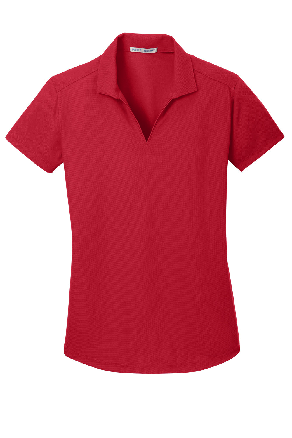 Port Authority L572 Womens Dry Zone Moisture Wicking Short Sleeve Polo Shirt Engine Red Flat Front