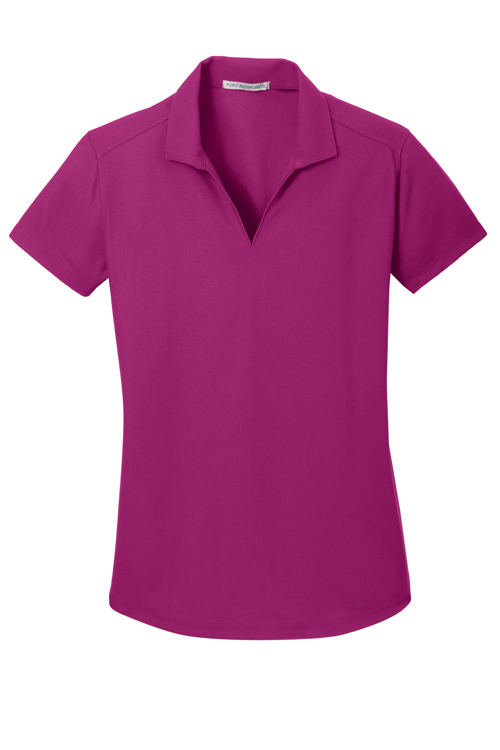 Port Authority L572 Womens Dry Zone Moisture Wicking Short Sleeve Polo Shirt Magenta Purple Flat Front