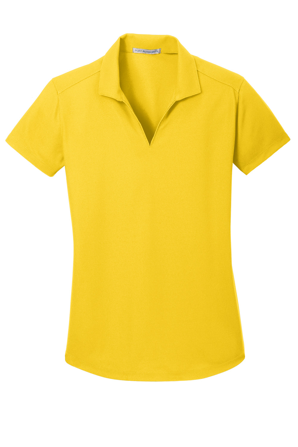 Port Authority L572 Womens Dry Zone Moisture Wicking Short Sleeve Polo Shirt Yellow Flat Front