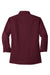 Port Authority L612 Womens Easy Care Wrinkle Resistant 3/4 Sleeve Button Down Shirt Burgundy Flat Back