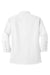 Port Authority L612 Womens Easy Care Wrinkle Resistant 3/4 Sleeve Button Down Shirt White Flat Back