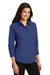 Port Authority L612 Womens Easy Care Wrinkle Resistant 3/4 Sleeve Button Down Shirt Mediterranean Blue 3Q