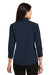 Port Authority L612 Womens Easy Care Wrinkle Resistant 3/4 Sleeve Button Down Shirt Navy Blue Back