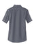 Port Authority L659 Womens SuperPro Oxford Wrinkle Resistant Short Sleeve Button Down Shirt w/ Pocket Black Flat Back