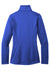 Port Authority L804 Womens Smooth Fleece 1/4 Zip Hooded Jacket True Royal Blue Flat Back
