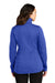Port Authority L804 Womens Smooth Fleece 1/4 Zip Hooded Jacket True Royal Blue Back