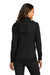 Port Authority L814 Womens Smooth Fleece Full Zip Hooded Jacket Deep Black Back