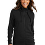 Port Authority Womens Smooth Fleece Full Zip Hooded Jacket - Deep Black