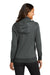 Port Authority L814 Womens Smooth Fleece Full Zip Hooded Jacket Graphite Grey Back