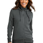 Port Authority Womens Smooth Fleece Full Zip Hooded Jacket - Graphite Grey