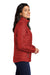 Port Authority Womens Packable Puffy Full Zip Jacket Fire Red/Graphite Grey Side